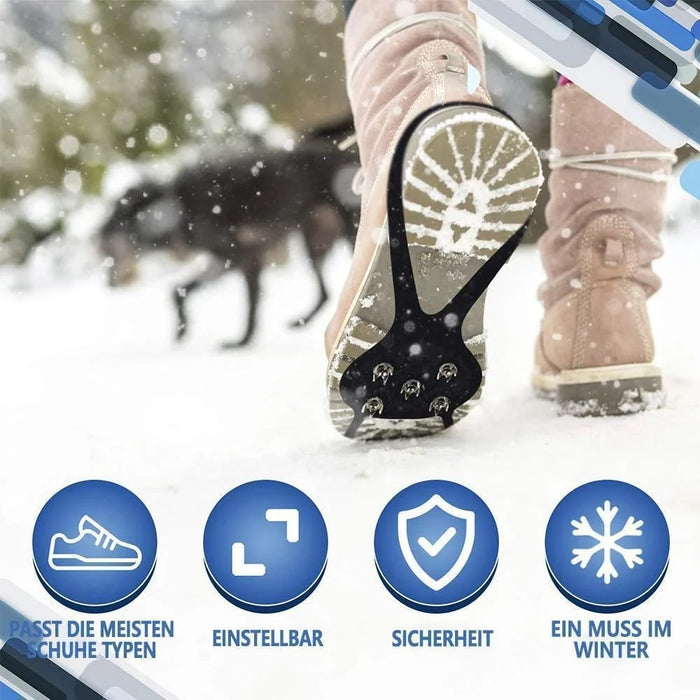 Hendrano™ Anti-Slip Ice Cleats for Shoes – Steel Spikes, 2 Pairs