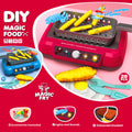 Kids toy stove set with play food and utensils
