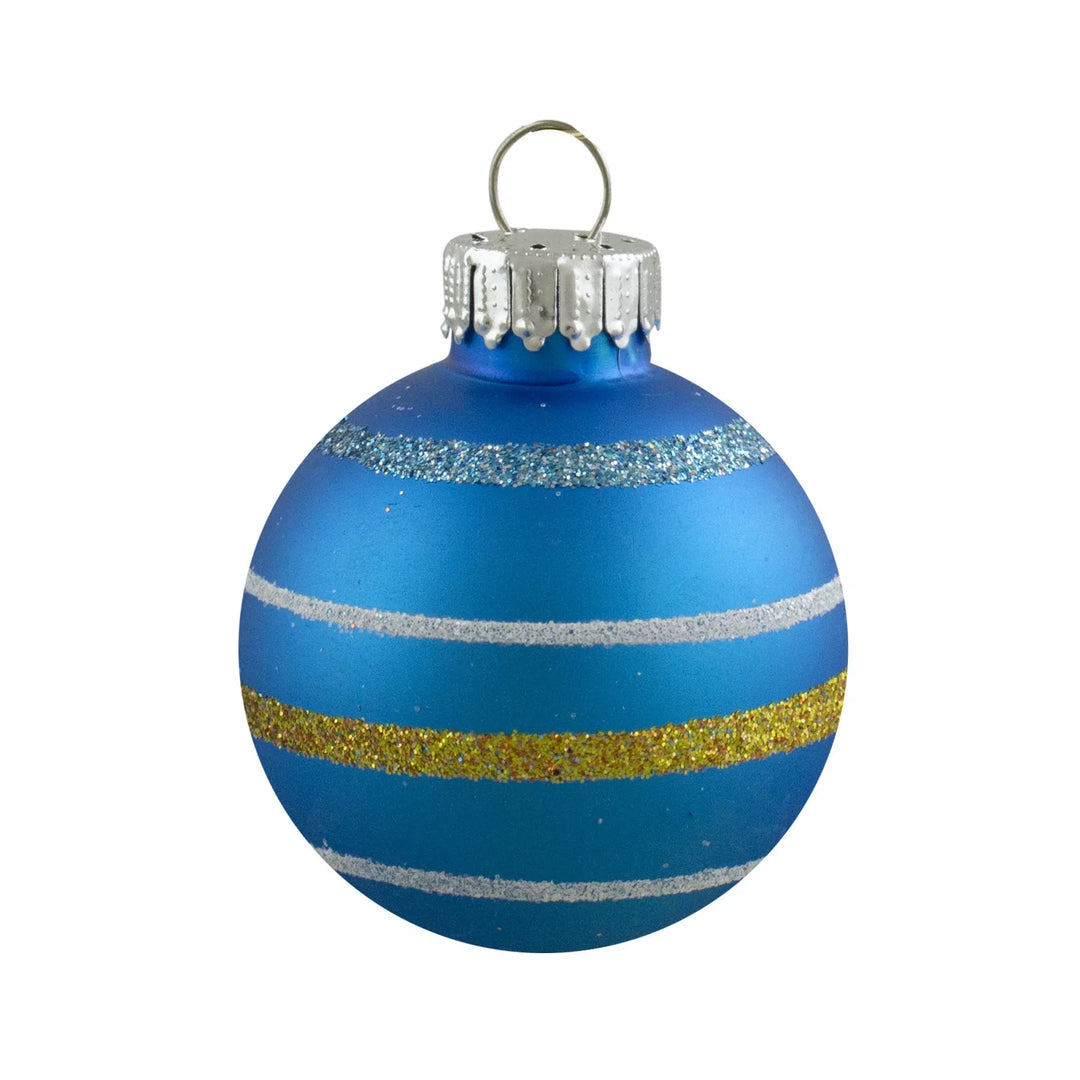 Matte glass Christmas balls with glitter
