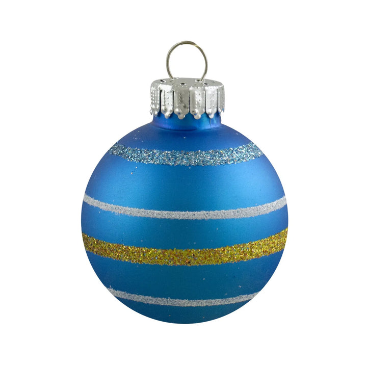 Matte glass Christmas balls with glitter