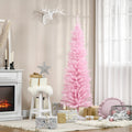 Slim pink unlit pencil Christmas tree