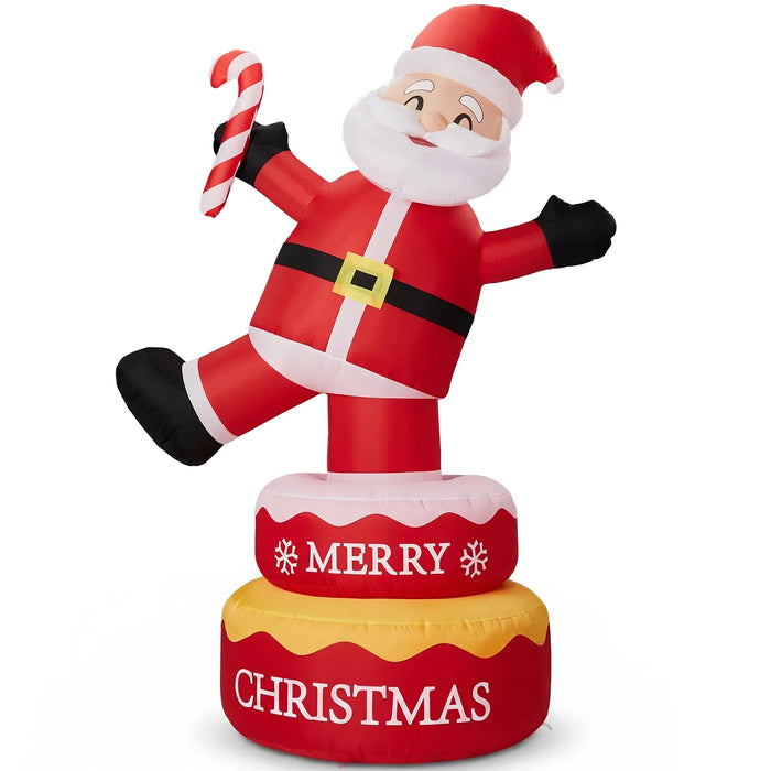 Hendrano 6 ft Rotating Inflatable Santa with LED Lights