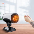 Black car heater fan on a dashboard