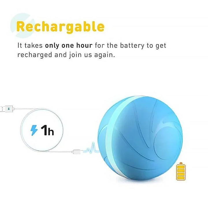 Self-Rolling Smart Ball Toy for Cats and Dogs with 3 Modes