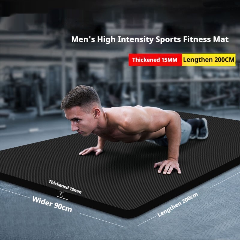 Thick Non-Slip Yoga and Exercise Mat with Cushioning Foam