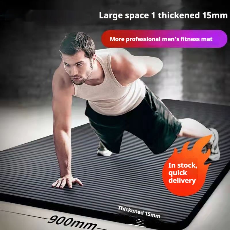 Thick Non-Slip Yoga and Exercise Mat with Cushioning Foam