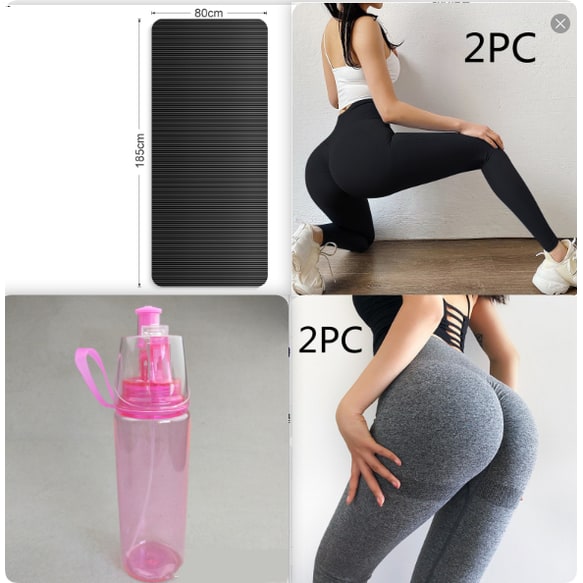 Thick Non-Slip Yoga and Exercise Mat with Cushioning Foam
