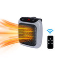 Small outlet heater with digital display and remote