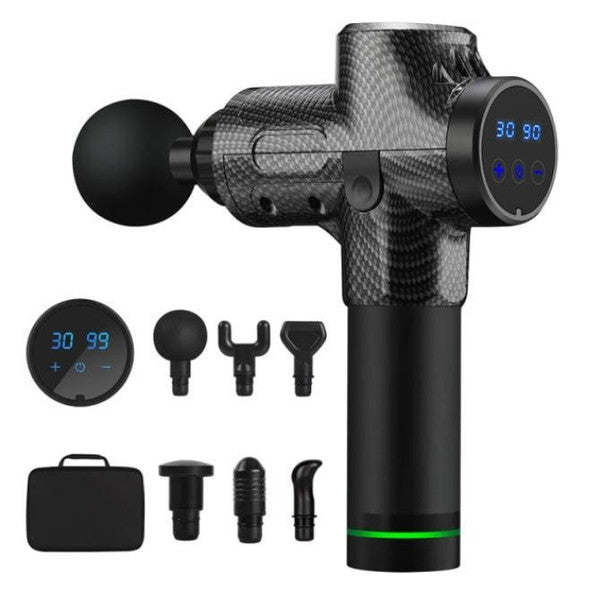 Massage Gun with 6 Heads, 20 Speeds and LCD Touchscreen