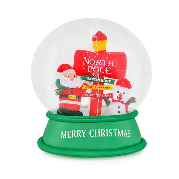 Hendrano 4 ft Inflatable Snow Globe with Blowing Snow Effect