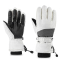 Black and white waterproof ski gloves