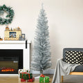 Silver slim pencil Christmas tree