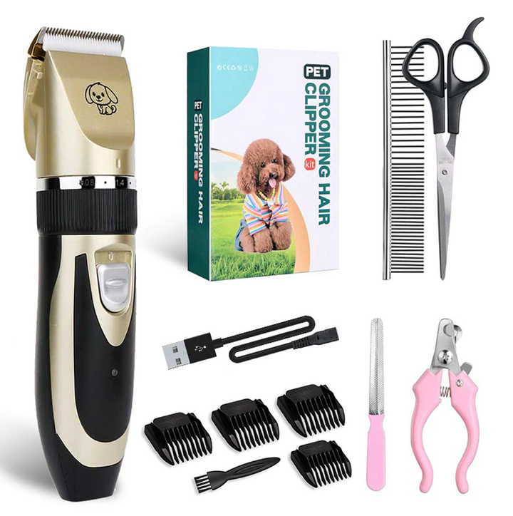 Low-Noise Rechargeable Dog and Cat Clippers Grooming Kit