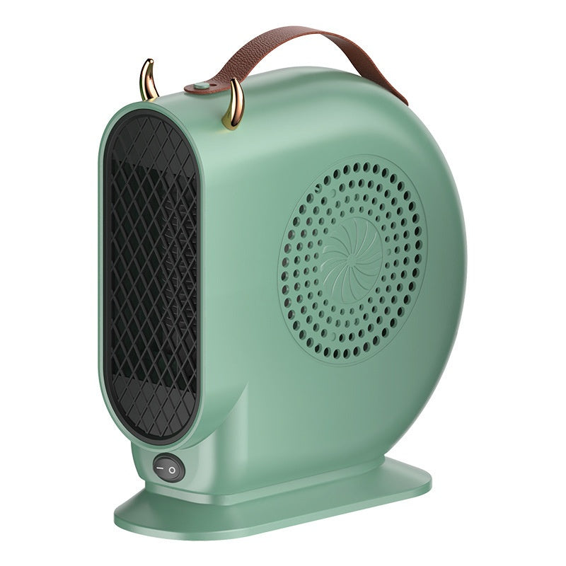 Olive green small portable heater with handle