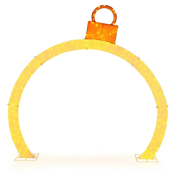 Hendrano 10.5 ft Lighted Christmas Ornament Archway for Yard