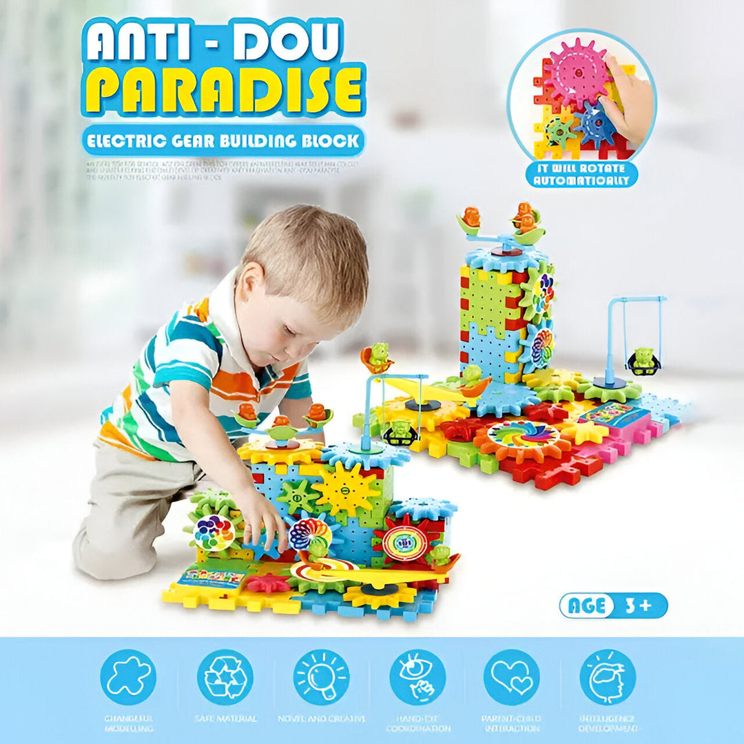 Motorized Gear Building Blocks Set for Curious Young Builders