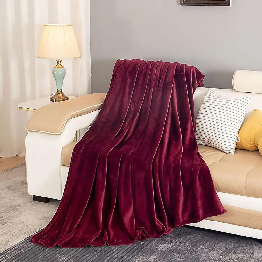 Faux Fur Fleece Throw Blanket with a Mink-Soft Feel
