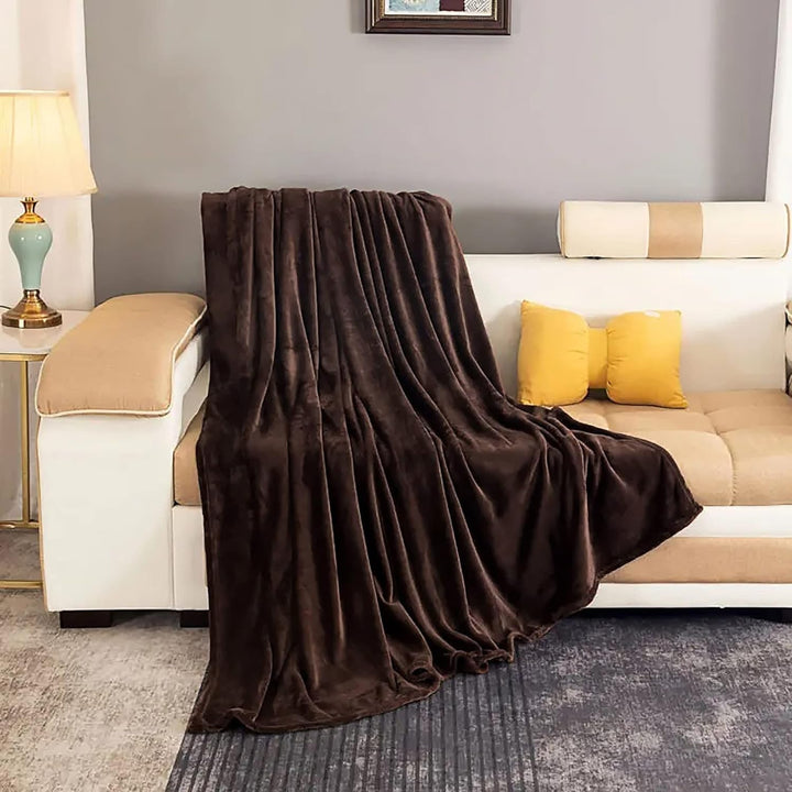 Faux Fur Fleece Throw Blanket with a Mink-Soft Feel