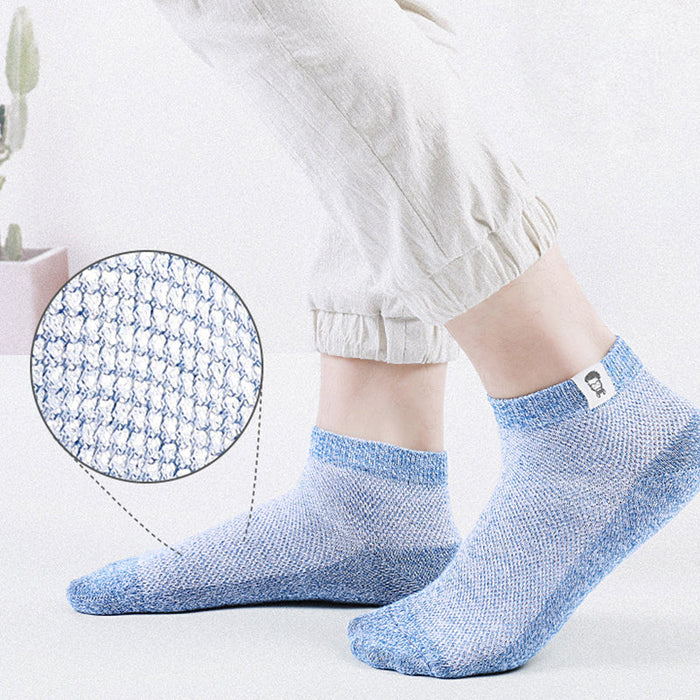 Hendrano™ Men's Breathable Cotton Dress Socks with Cushioned Sole, 5 Pairs