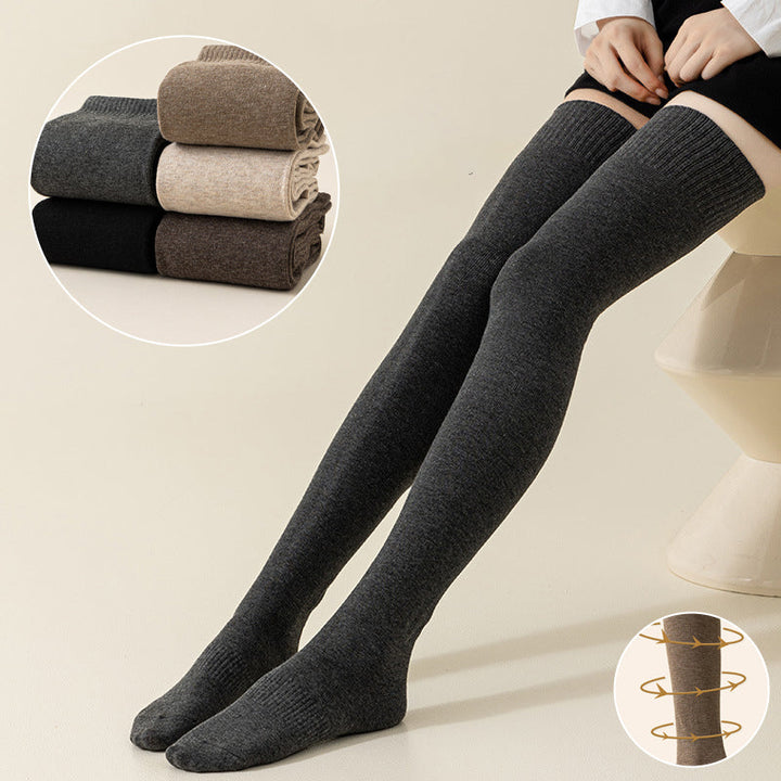 Thick Cotton High Socks for Warm Feet, Hiking and Home