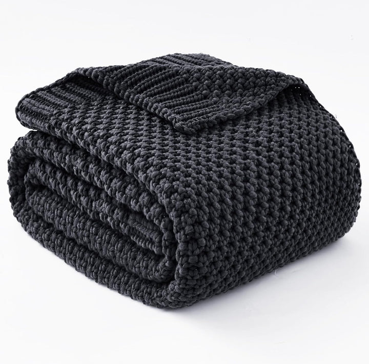 Hendrano™ Chunky Knit Weighted Blanket in Breathable Cooling Microfiber