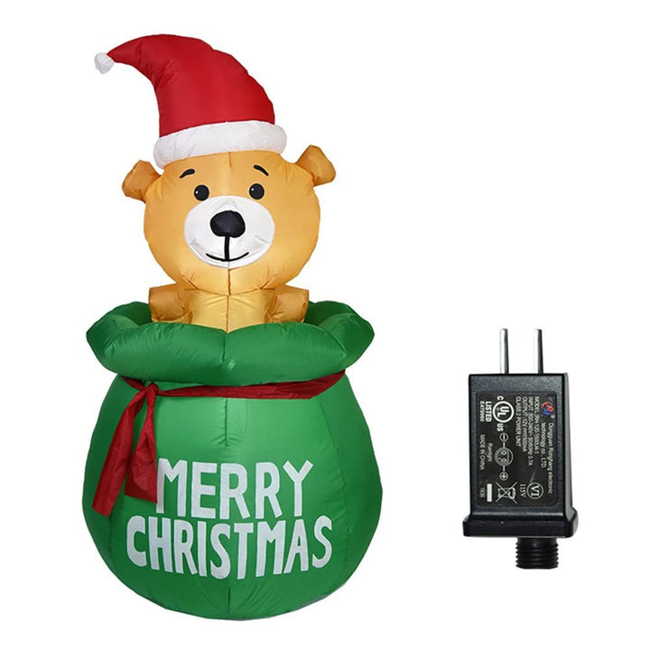 Glowing LED Inflatable Christmas Tree &amp; Elf – Festive Outdoor Ornament for Magical Parties &amp; New Year Cheer