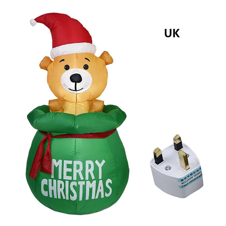 Glowing LED Inflatable Christmas Tree &amp; Elf – Festive Outdoor Ornament for Magical Parties &amp; New Year Cheer