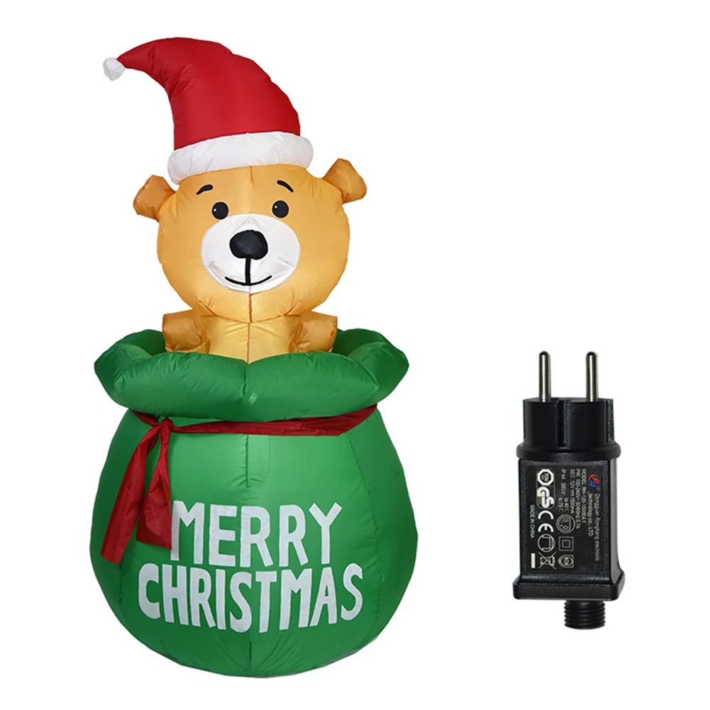 Glowing LED Inflatable Christmas Tree &amp; Elf – Festive Outdoor Ornament for Magical Parties &amp; New Year Cheer