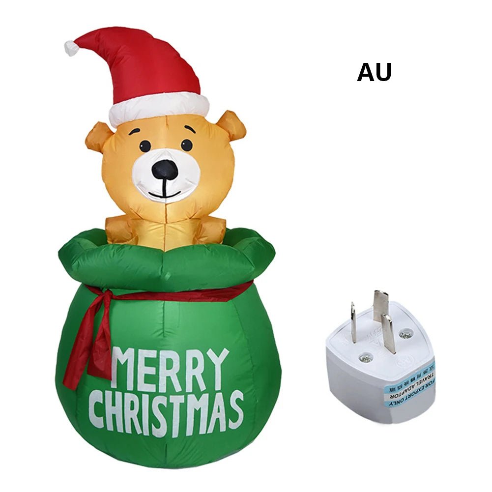 Glowing LED Inflatable Christmas Tree &amp; Elf – Festive Outdoor Ornament for Magical Parties &amp; New Year Cheer