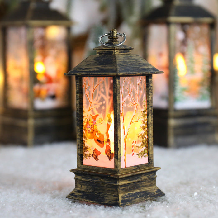 Hendrano™ Swirling Glitter Christmas Lantern with Color-Changing LED