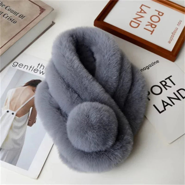 Hendrano™ Plush Faux Fur Loop Scarf – Soft, Cozy Neck Warmer