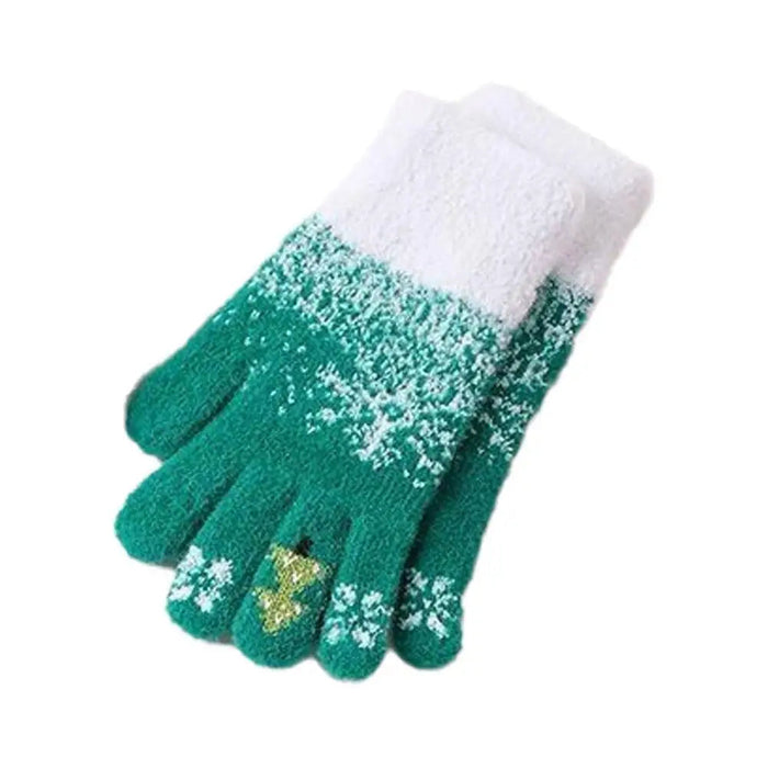 Hendrano™ Festive Fleece-Lined Convertible Fingerless Knit Gloves