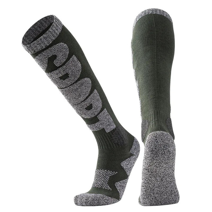 Merino Wool Blend Ski Socks with Cushioned Sole and Arch Support
