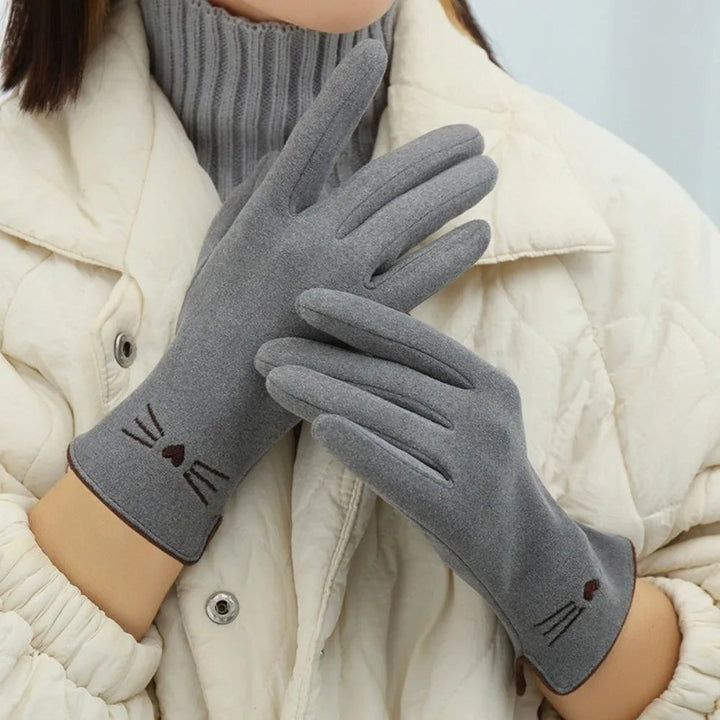 Cute Cat Touchscreen Winter Gloves for Women