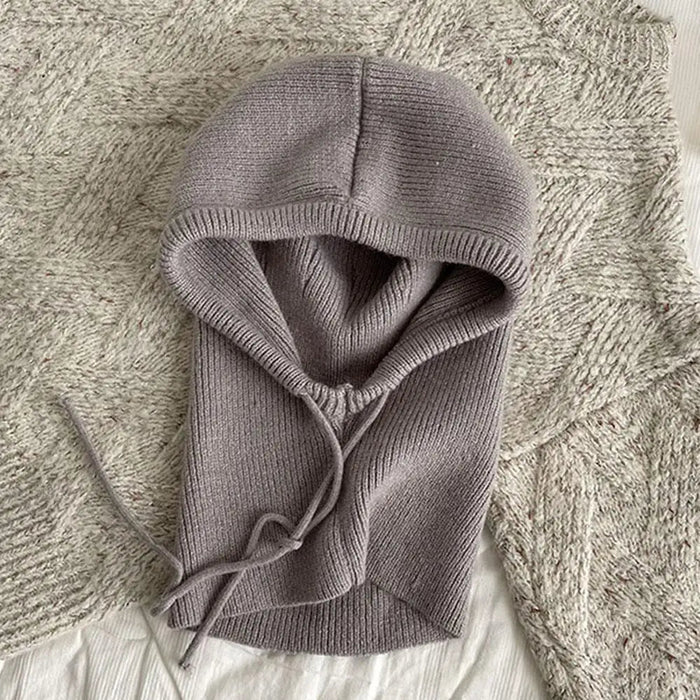 Hendrano™ Cashmere Knit Hooded Balaclava with Built-In Neck Warmer