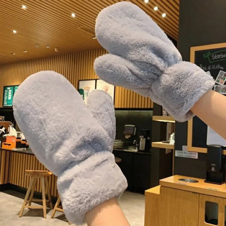 Hendrano™ Fluffy Plush Mittens with Thick Warm Lining for Women