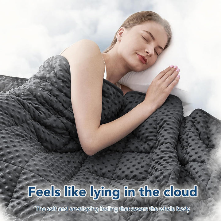 Weighted Blanket with Dot Texture and Cooling Microfiber
