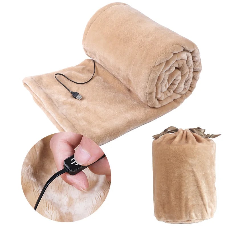 Hendrano™ Plush Fleece USB Heated Blanket with Button Control