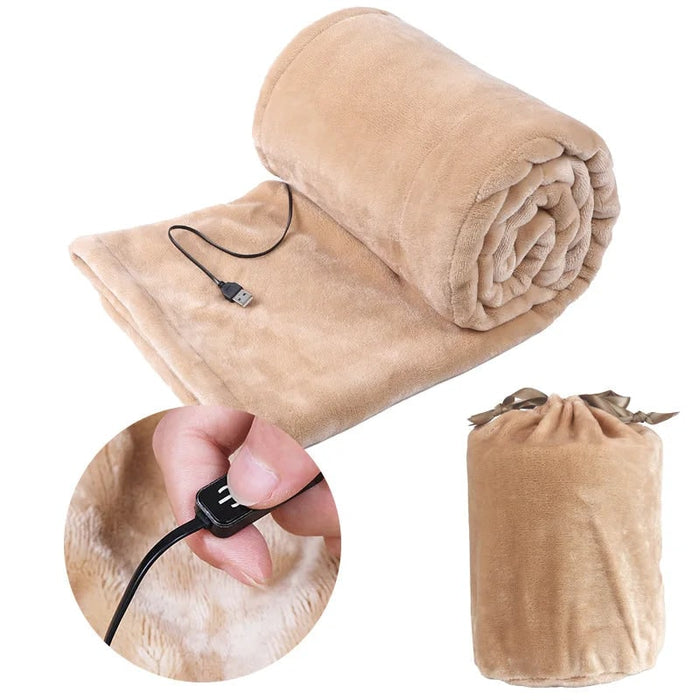 Hendrano™ Plush Fleece USB Heated Blanket with Button Control
