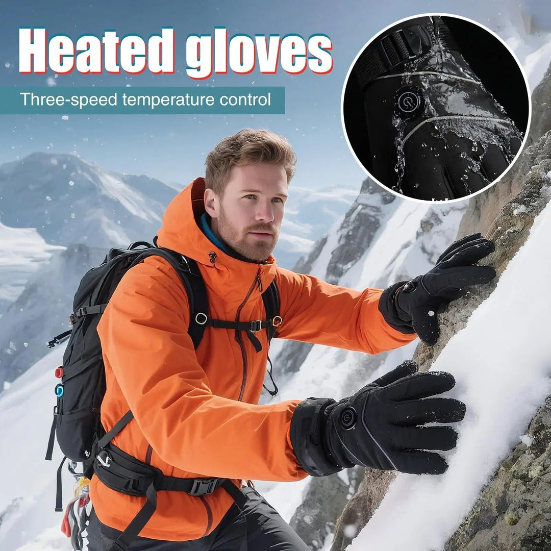 USB Rechargeable Heated Mittens with 3 Heat Levels