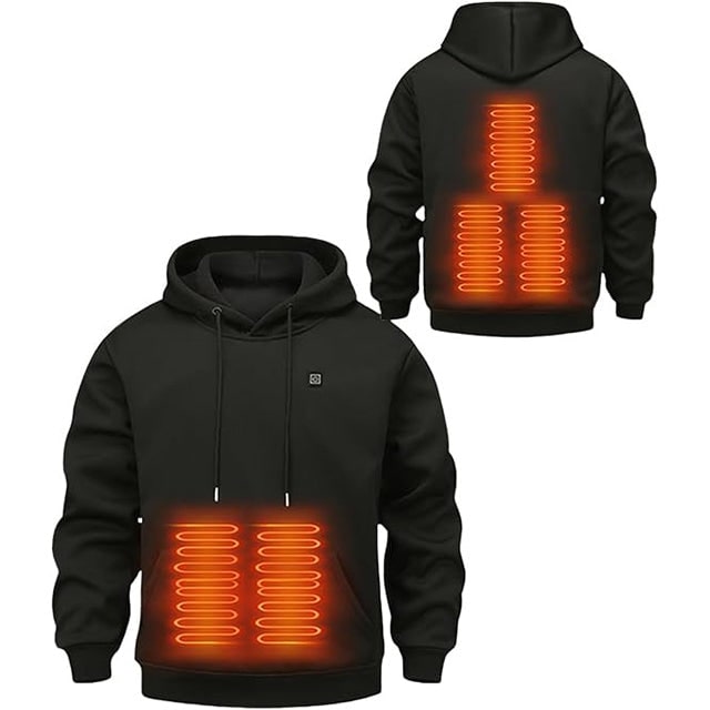 Hendrano™ Zip-Up Heated Hoodie with Drawstring Hood &amp; 3 Heat Levels