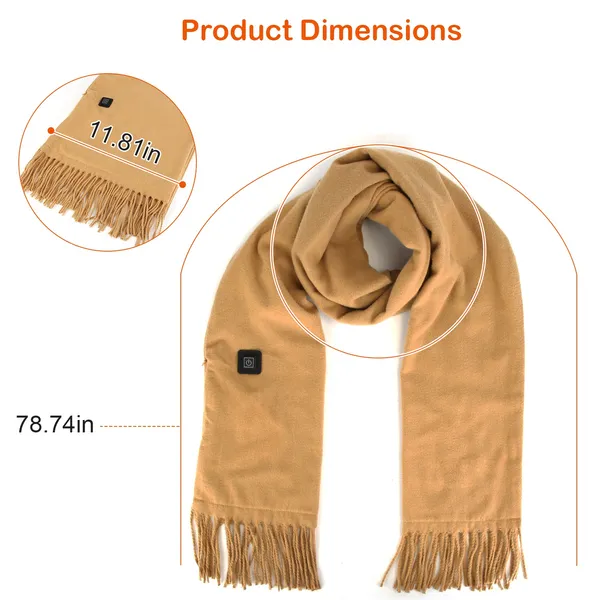 Hendrano™ Heated Fleece Scarf with USB Power and 3 Heat Levels