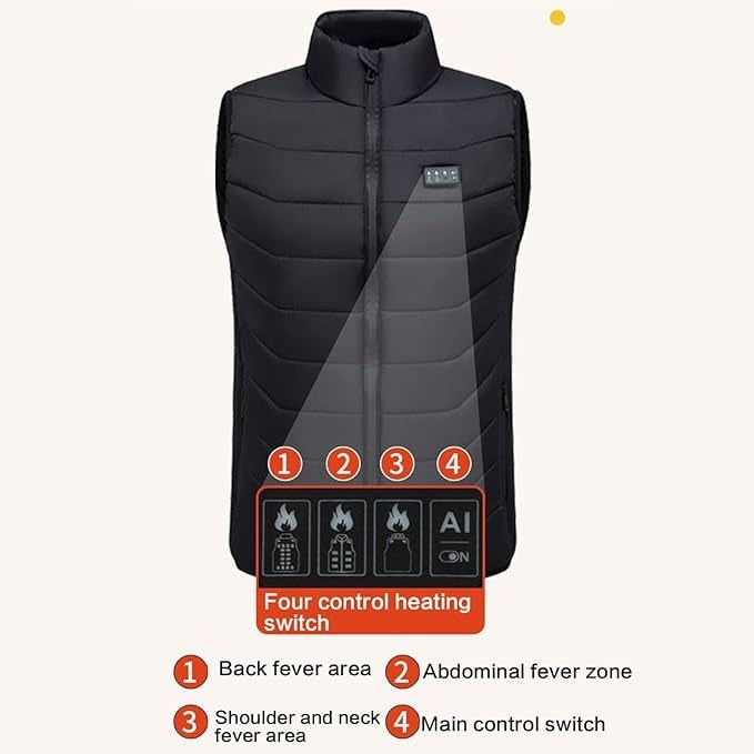 Hendrano™ Quilted USB Heated Vest with Multiple Heating Zones