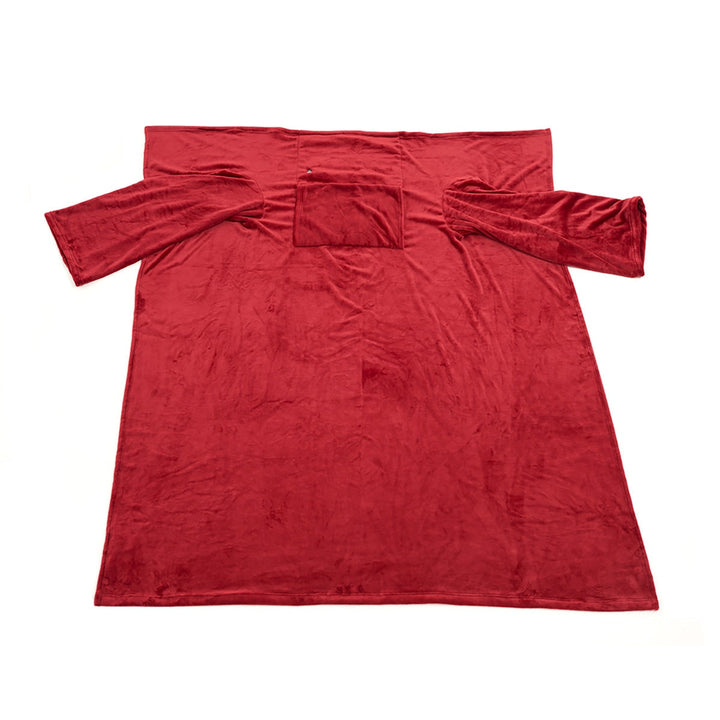 Heated Wearable Blanket with Sleeves and Chest Panel