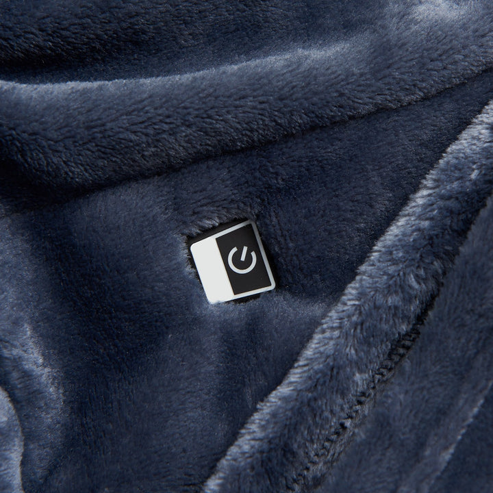 Heated Wearable Blanket with Sleeves and Chest Panel
