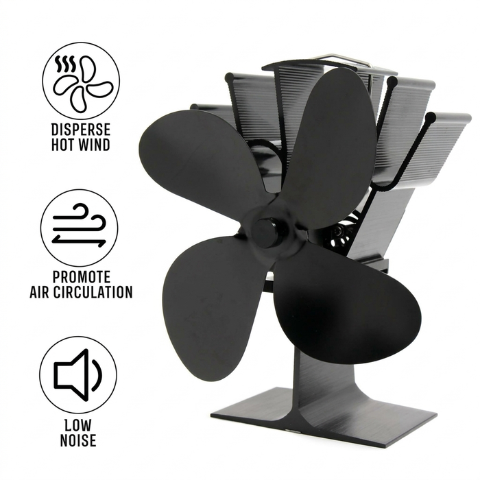 Hendrano™ Heat-Powered Wood Stove Fan, No Electricity Needed