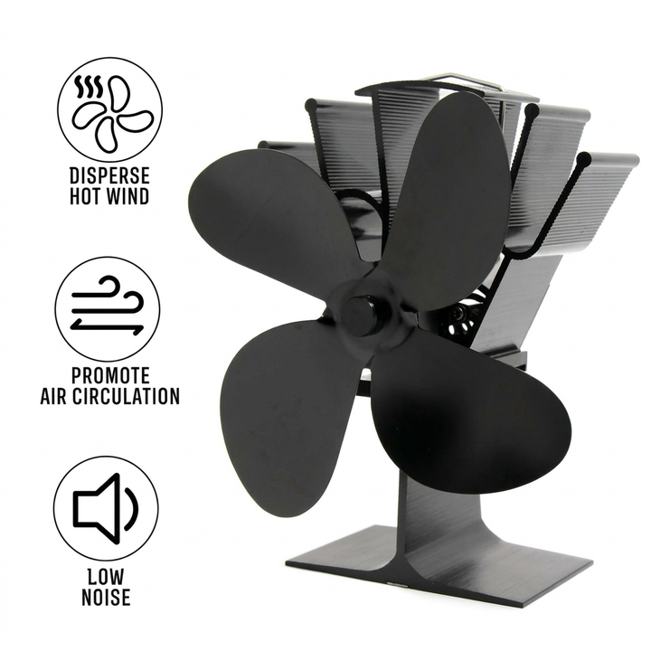 Hendrano™ Heat-Powered Wood Stove Fan, No Electricity Needed