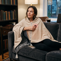 Hendrano™ Heated Cotton Shawl Wrap with 8 Heat Zones and USB Power