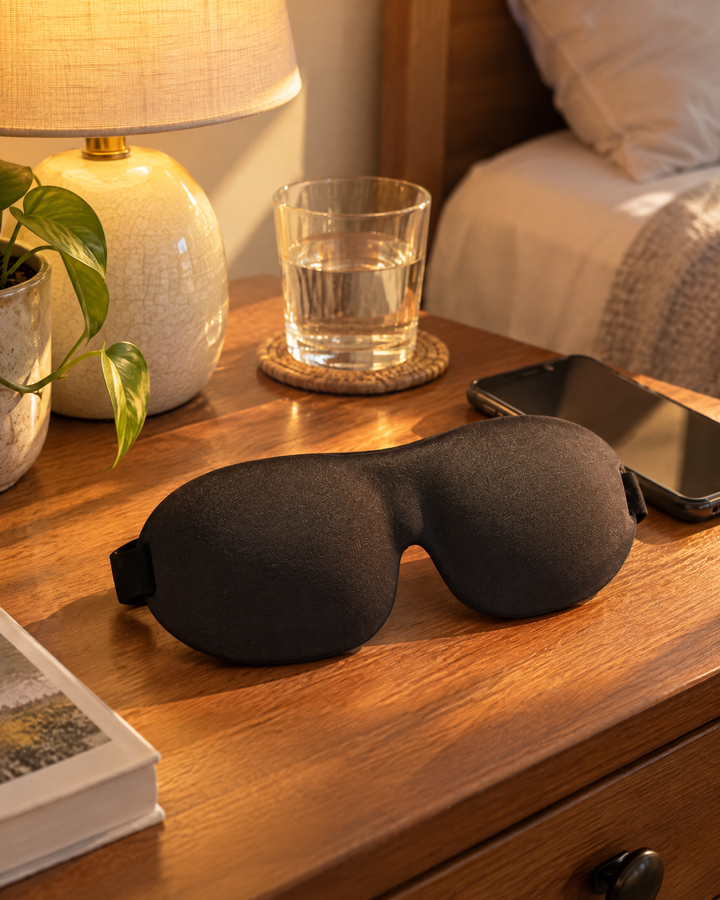 Contoured 3D Blackout Sleep Mask with Adjustable Strap
