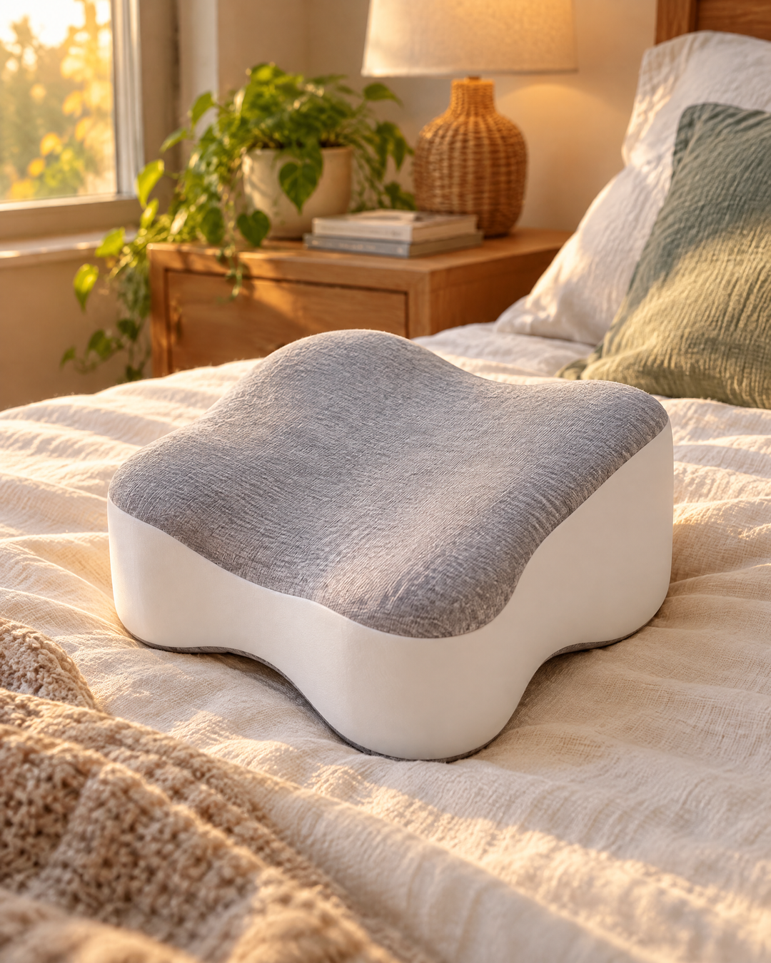 Contoured Memory Foam Knee Pillow for Side Sleepers